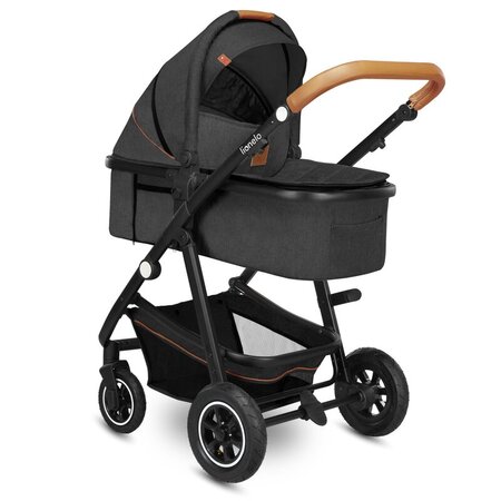 Carucior 2 in 1 Reversibil Amber, de la nastere pana la 22 kg, Grey Graphite, Lionelo 633997