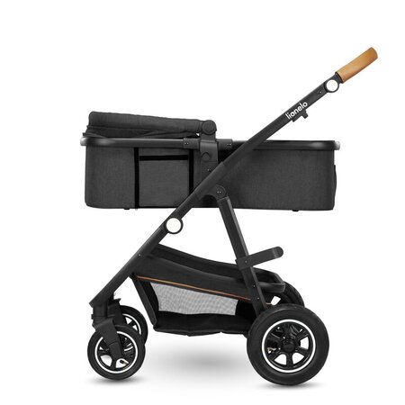 Carucior 2 in 1 Reversibil Amber, de la nastere pana la 22 kg, Grey Graphite, Lionelo 634005