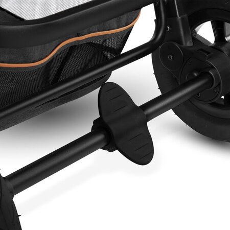 Carucior 2 in 1 Reversibil Amber, de la nastere pana la 22 kg, Grey Graphite, Lionelo 634013