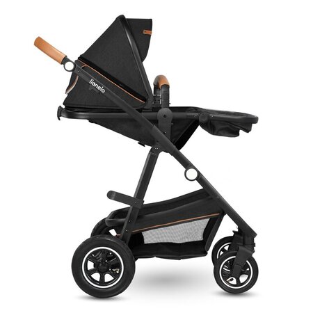 Carucior 2 in 1 Reversibil Amber, de la nastere pana la 22 kg, Grey Graphite, Lionelo 633986