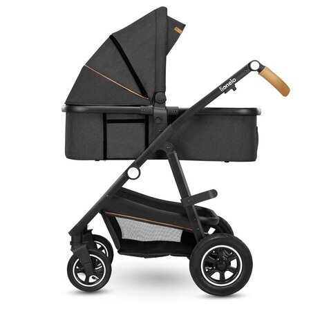 Carucior 2 in 1 Reversibil Amber, de la nastere pana la 22 kg, Grey Graphite, Lionelo 633991
