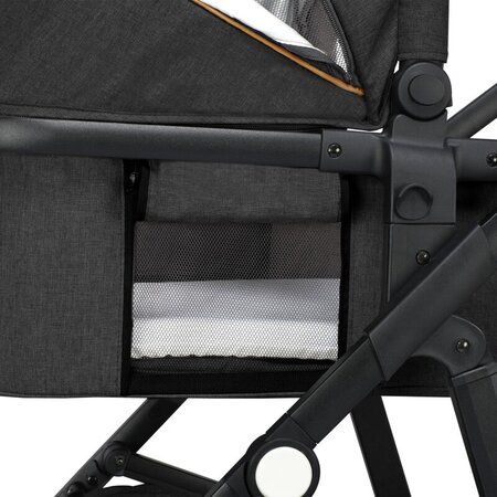 Carucior 2 in 1 Reversibil Amber, de la nastere pana la 22 kg, Grey Graphite, Lionelo 634002