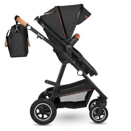 Carucior 2 in 1 Reversibil Amber, de la nastere pana la 22 kg, Grey Graphite, Lionelo 633976