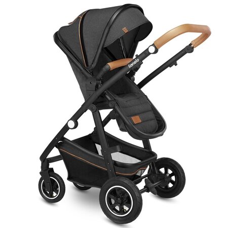Carucior 2 in 1 Reversibil Amber, de la nastere pana la 22 kg, Grey Graphite, Lionelo 633978