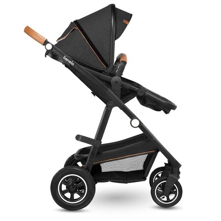 Carucior 2 in 1 Reversibil Amber, de la nastere pana la 22 kg, Grey Graphite, Lionelo 633985