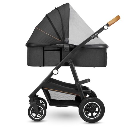 Carucior 2 in 1 Reversibil Amber, de la nastere pana la 22 kg, Grey Graphite, Lionelo 633994