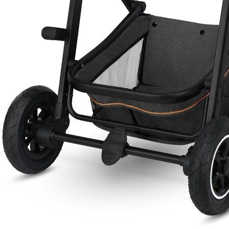 Carucior 2 in 1 Reversibil Amber, de la nastere pana la 22 kg, Grey Graphite, Lionelo 634011