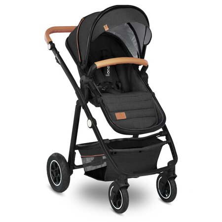 Carucior 2 in 1 Reversibil Amber, de la nastere pana la 22 kg, Grey Graphite, Lionelo 633980