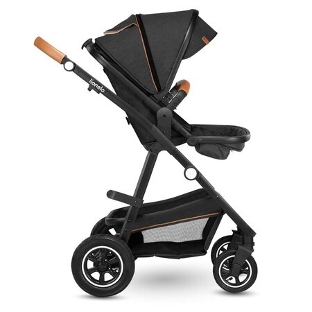 Carucior 2 in 1 Reversibil Amber, de la nastere pana la 22 kg, Grey Graphite, Lionelo 633987