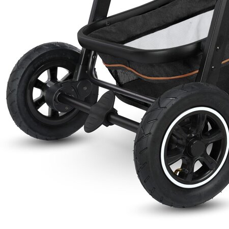 Carucior 2 in 1 Reversibil Amber, de la nastere pana la 22 kg, Grey Graphite, Lionelo 634012