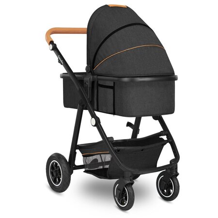 Carucior 2 in 1 Reversibil Amber, de la nastere pana la 22 kg, Grey Graphite, Lionelo 634000