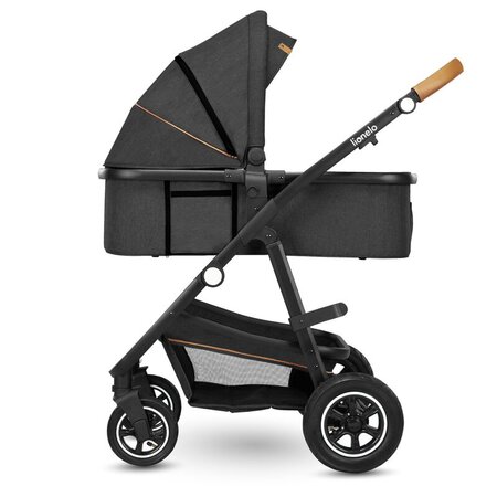 Carucior 2 in 1 Reversibil Amber, de la nastere pana la 22 kg, Grey Graphite, Lionelo 634004