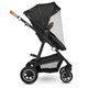 Carucior 2 in 1 Reversibil Amber, de la nastere pana la 22 kg, Grey Graphite, Lionelo 633972