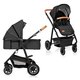 Carucior 2 in 1 Reversibil Amber, de la nastere pana la 22 kg, Grey Graphite, Lionelo 633969