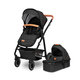 Carucior 2 in 1 Reversibil Amber, de la nastere pana la 22 kg, Grey Graphite, Lionelo 633970