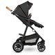 Carucior 2 in 1 Reversibil Amber, de la nastere pana la 22 kg, Grey Graphite, Lionelo 633985
