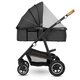 Carucior 2 in 1 Reversibil Amber, de la nastere pana la 22 kg, Grey Graphite, Lionelo 633994