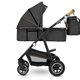 Carucior 2 in 1 Reversibil Amber, de la nastere pana la 22 kg, Grey Graphite, Lionelo 633993