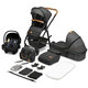Carucior 3 in 1 Reversibil Amber, de la nastere pana la 22 kg, Grey Graphite, Lionelo 634134