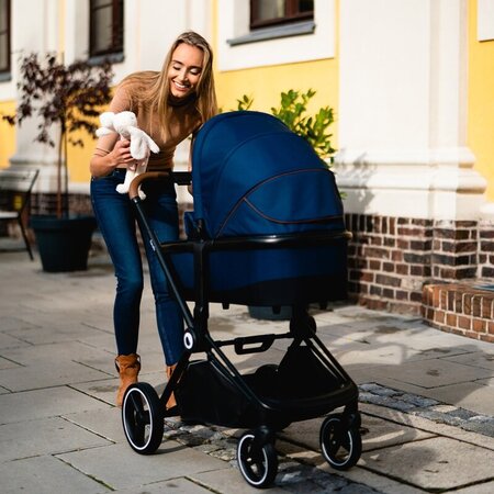 Carucior 2 in 1 Reversibil Mika, de la nastere pana la 22 kg, Grey Stone, Lionelo 634176