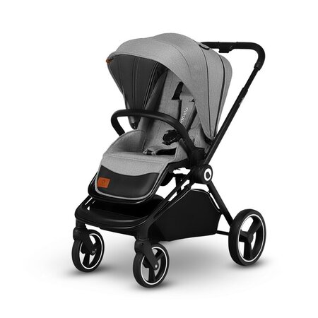 Carucior 2 in 1 Reversibil Mika, de la nastere pana la 22 kg, Grey Stone, Lionelo 634179