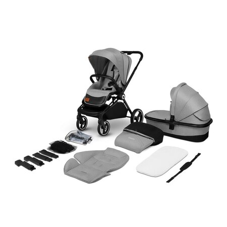 Carucior 2 in 1 Reversibil Mika, de la nastere pana la 22 kg, Grey Stone, Lionelo 634164