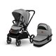 Carucior 2 in 1 Reversibil Mika, de la nastere pana la 22 kg, Grey Stone, Lionelo 634163