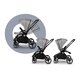 Carucior 2 in 1 Reversibil Mika, de la nastere pana la 22 kg, Grey Stone, Lionelo 634172