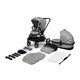 Carucior 2 in 1 Reversibil Mika, de la nastere pana la 22 kg, Grey Stone, Lionelo 634164