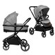 Carucior 2 in 1 Reversibil Mika, de la nastere pana la 22 kg, Grey Stone, Lionelo 634175