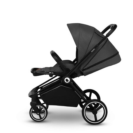 Carucior 2 in 1 Reversibil Mika, de la nastere pana la 22 kg, Grey Graphite, Lionelo 634237