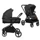 Carucior 2 in 1 Reversibil Mika, de la nastere pana la 22 kg, Grey Graphite, Lionelo 634232