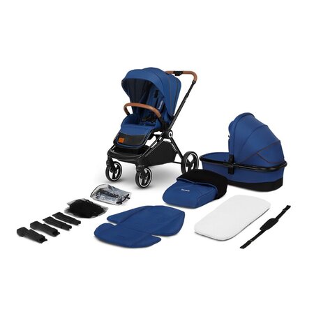 Carucior 2 in 1 Reversibil Mika, de la nastere pana la 22 kg, Blue Navy, Lionelo 634226