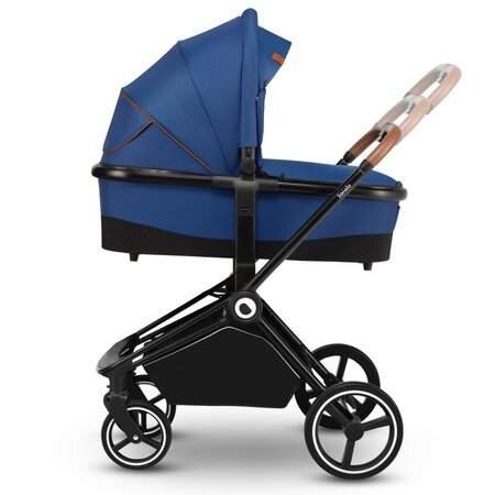 Carucior 2 in 1 Reversibil Mika, de la nastere pana la 22 kg, Blue Navy, Lionelo 634217