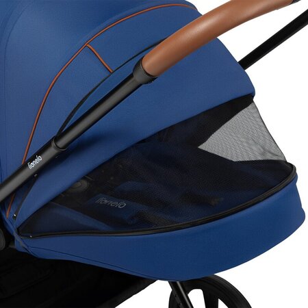 Carucior 2 in 1 Reversibil Mika, de la nastere pana la 22 kg, Blue Navy, Lionelo 634220