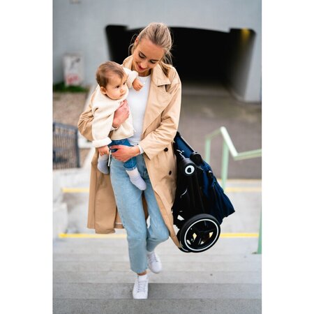 Carucior 2 in 1 Reversibil Mika, de la nastere pana la 22 kg, Blue Navy, Lionelo 634200
