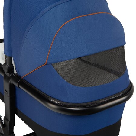 Carucior 2 in 1 Reversibil Mika, de la nastere pana la 22 kg, Blue Navy, Lionelo 634221