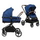 Carucior 2 in 1 Reversibil Mika, de la nastere pana la 22 kg, Blue Navy, Lionelo 634227