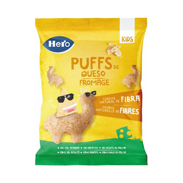 Snack cu branza Puffs Kids, +3 ani, 12g, Hero