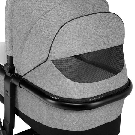 Carucior 3 in 1 Reversibil Mika, de la nastere pana la 22 kg, Grey Stone, Lionelo 634382
