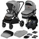 Carucior 3 in 1 Reversibil Mika, de la nastere pana la 22 kg, Grey Stone, Lionelo 634370