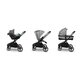 Carucior 3 in 1 Reversibil Mika, de la nastere pana la 22 kg, Grey Stone, Lionelo 634368