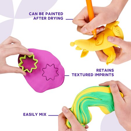 Set de creatie Air Clay Yellow, + 3 ani, 200 g, OktoClay 634340