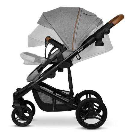 Carucior 2 in 1 Reversibil Mari, de la nastere pana la 22 kg, Grey Stone, Lionelo 634414