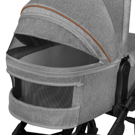 Carucior 2 in 1 Reversibil Mari, de la nastere pana la 22 kg, Grey Stone, Lionelo 634417