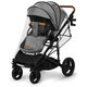 Carucior 2 in 1 Reversibil Mari, de la nastere pana la 22 kg, Grey Stone, Lionelo 634413