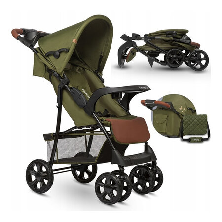 Carucior sport Emma Plus, de la nastere pana la 15 kg, Forest Green, Lionelo 634537