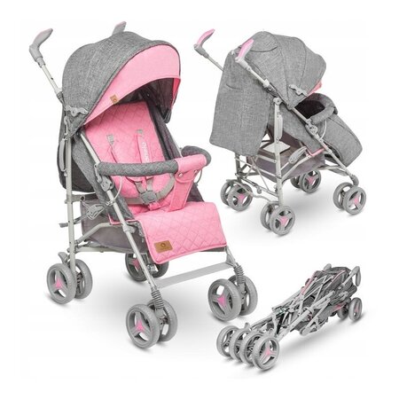 Carucior sport Irma, de la nastere pana la 15 kg, Pink, Lionelo 634607