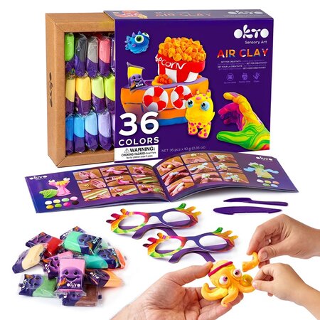 Set de creatie Air Clay, 36 culori, + 3 ani, OktoClay 634627