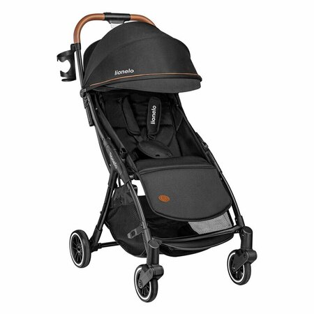 Carucior sport cu pliere compacta Julie One, de la nastere pana la 22 kg, Black, Lionelo 634704